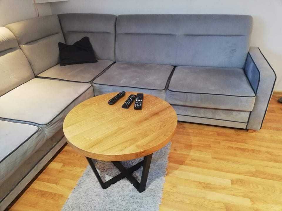 Stolik kawowy okrągły loft Fi60