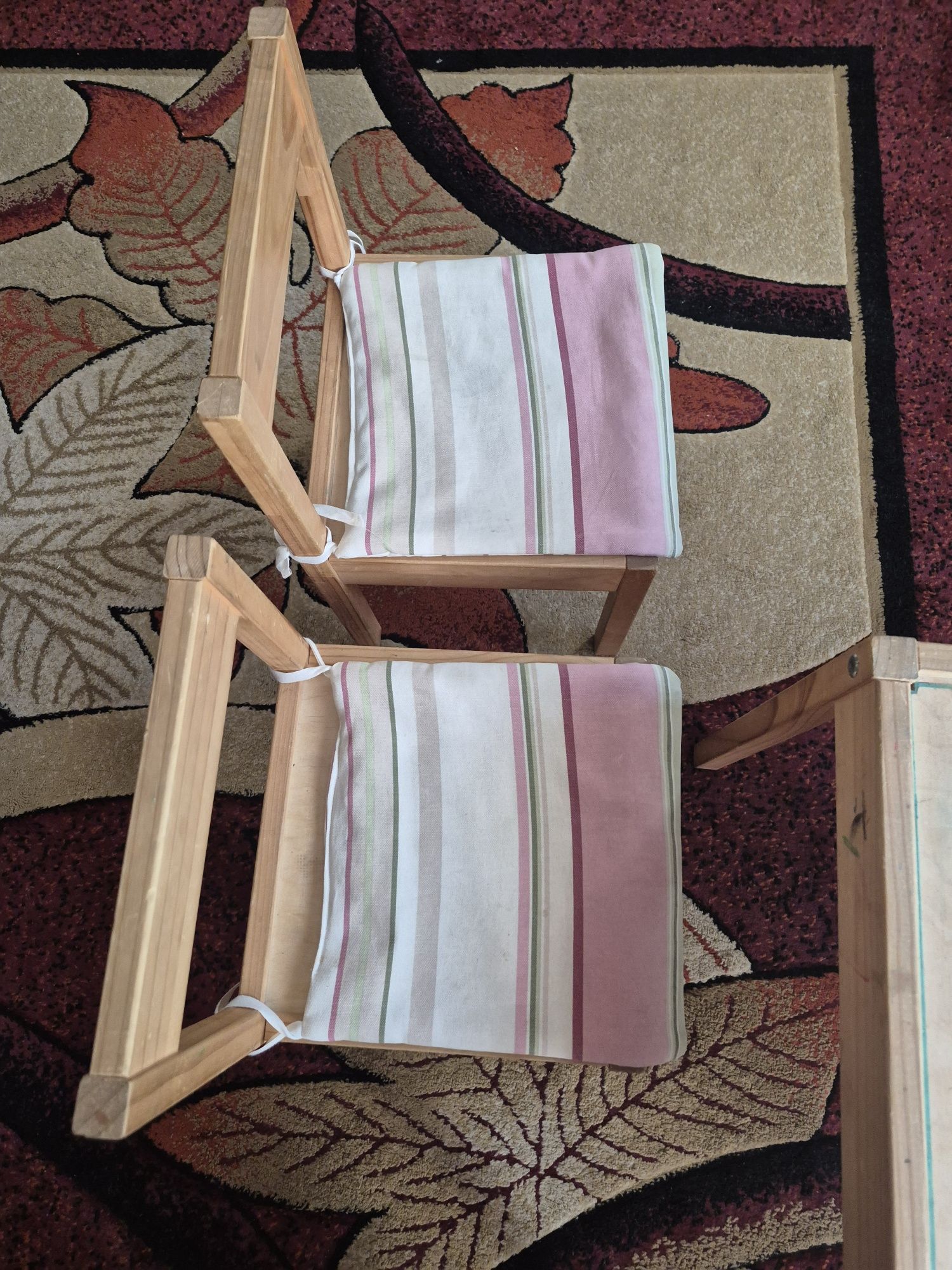 Ikea drewniany stolik +2 krzesełka