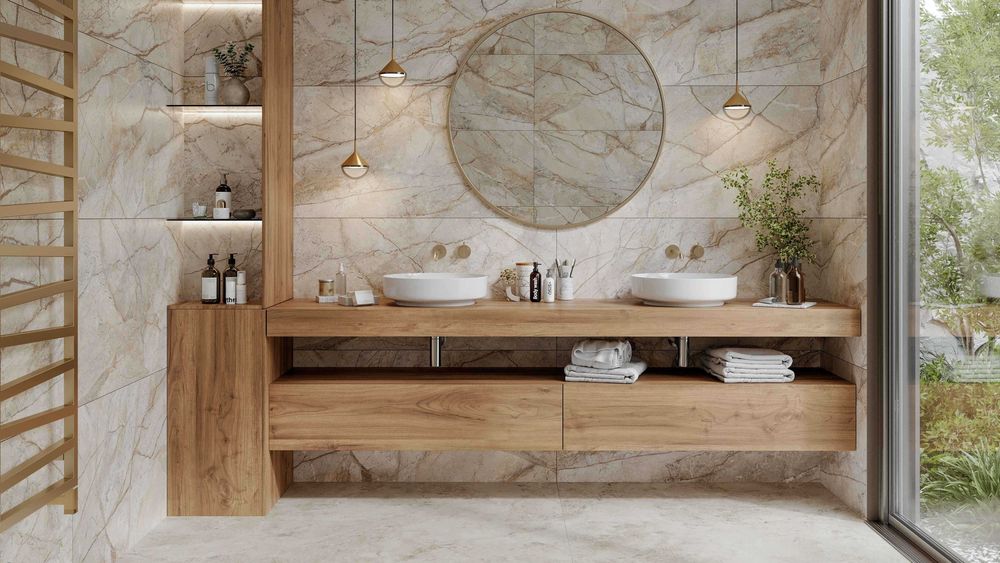 Матовая Бежевая Плитка на Пол и Стены Florentine FM1580 60x60 см