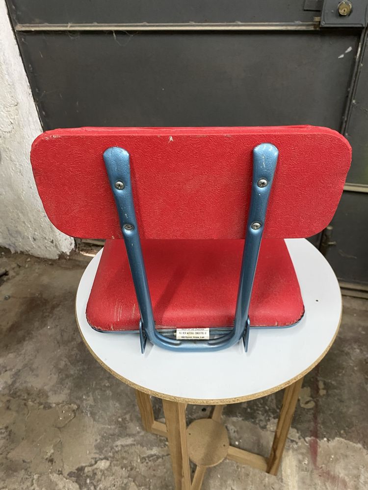 Cadeira acolchoada dobravel fabrill boar seat stadium laranja turquesa