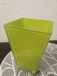 Wazon zielony szkło ceramika