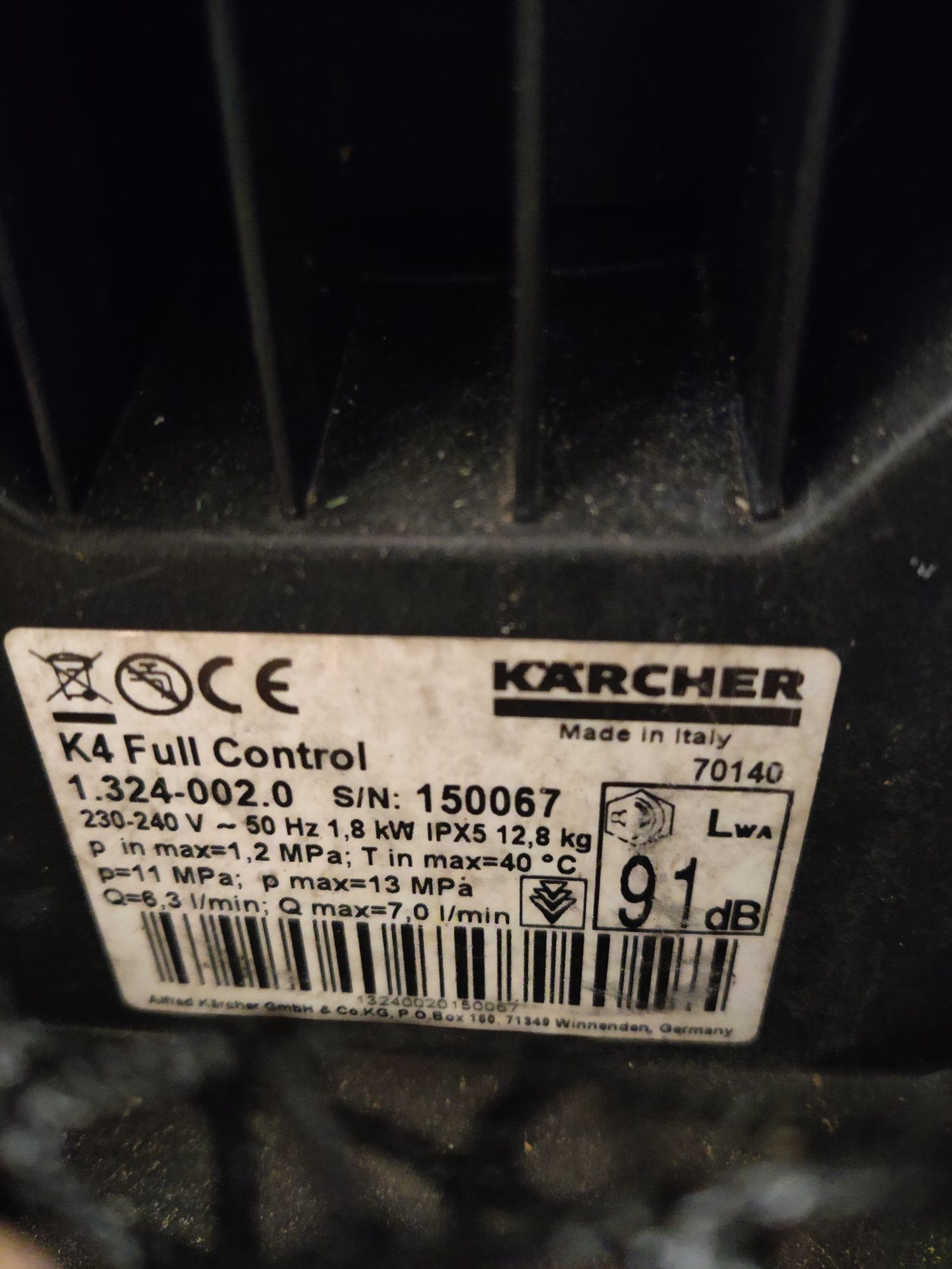 Myjka ciśnienirniowa Karcher Full Control 1800W 130bar + dodatki