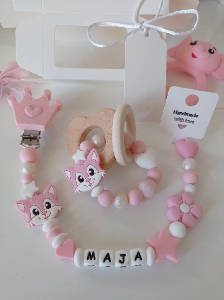 Zawieszka do smoczka prezent dla niemowlaka babyshower narodziny