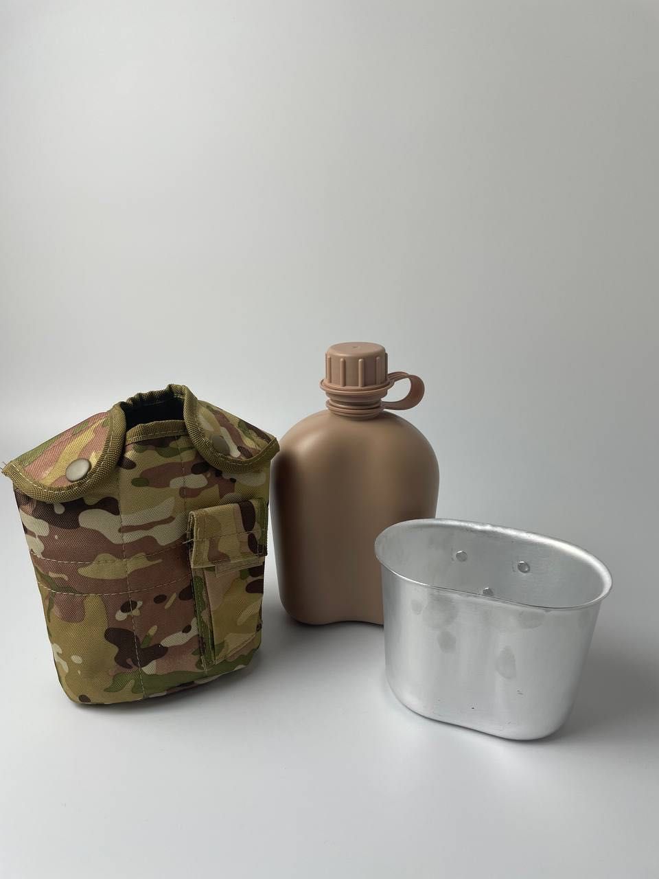 Фляга з казанком у чохлі, Multicam
