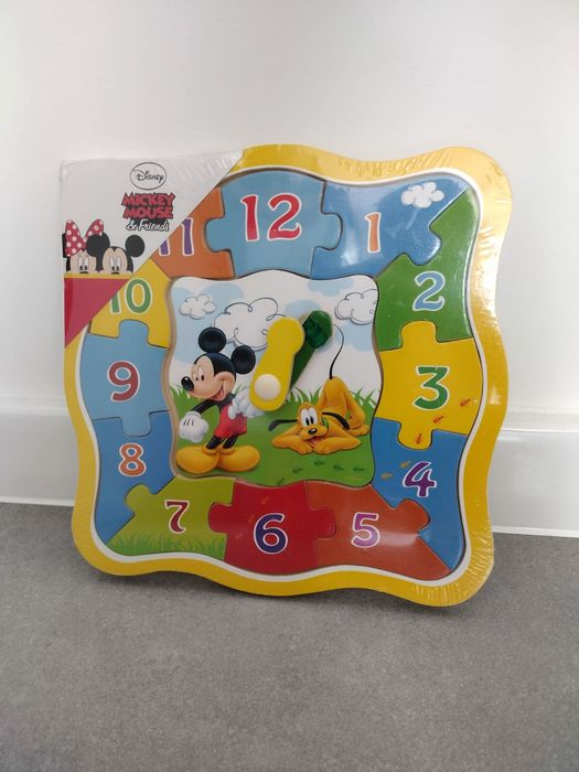 Puzzle drewniane Myszka Mickey - zegar