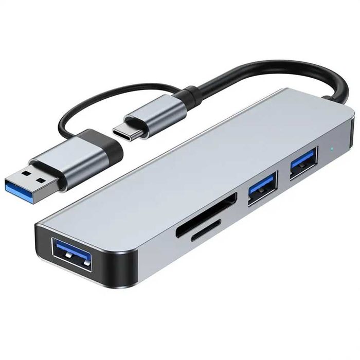Hub Хаб 5в1 для Macbook Ноутбук HDMI USB TypeC Хаб.  30
