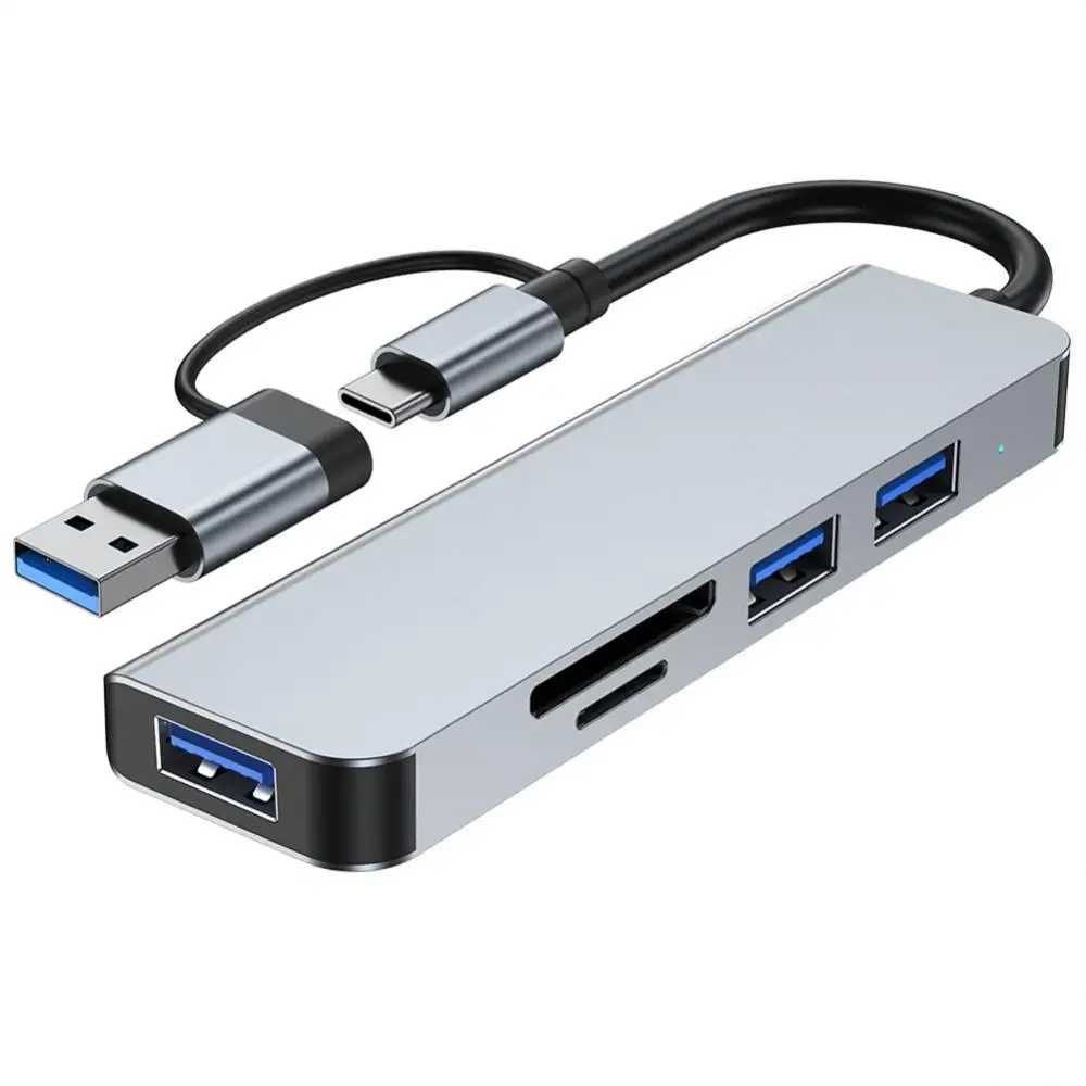 Hub Хаб 5в1 для Macbook Ноутбук HDMI USB TypeC Ethernet RJ45 Хаб HUB