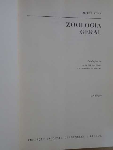 Zoologia Geral de Alfred Kuhn