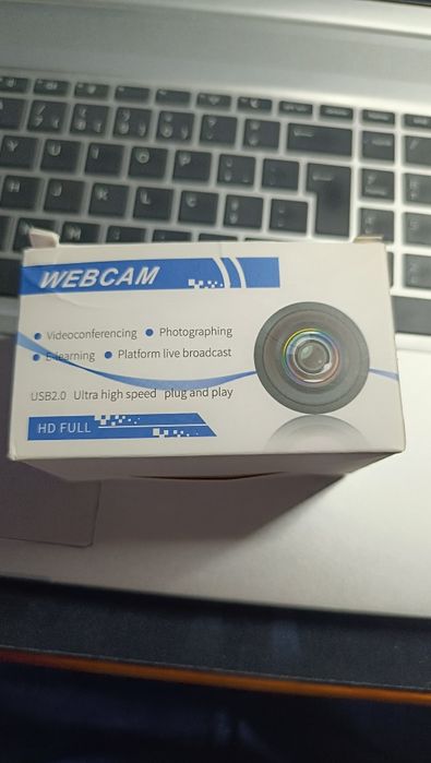 Webcam HD 1080P com microfone, USB2.0, plug and play, Nova
