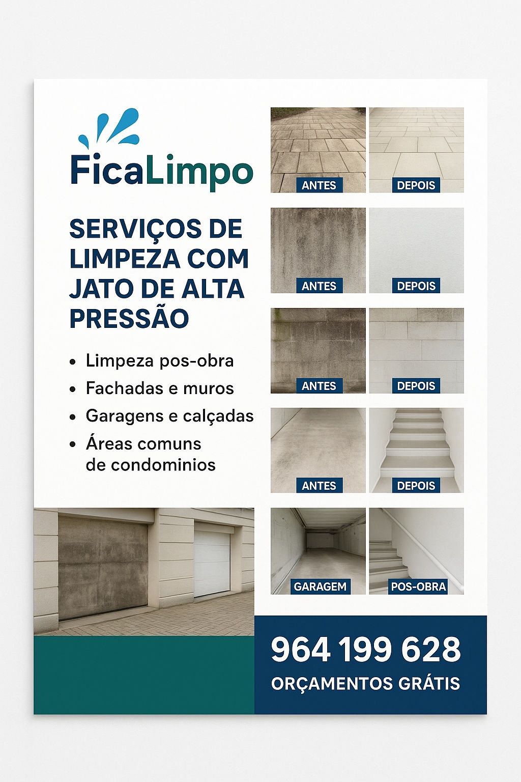 Limpeza de quiosque e toldos