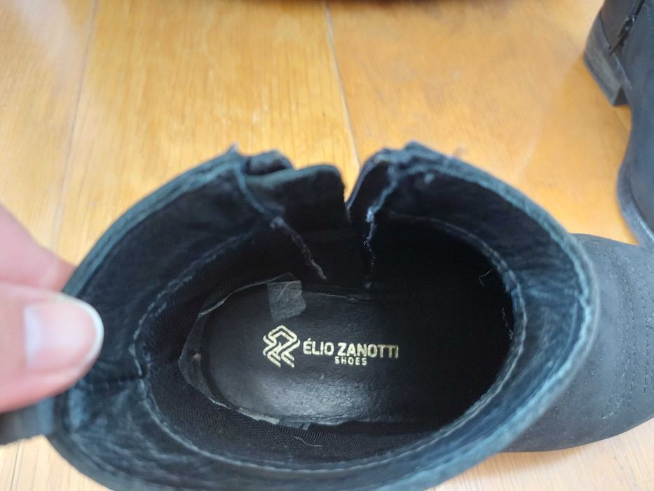 Bota texana, pele, pretas - nr 35