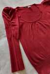 Camisola Manga Puff Bordeaux, L