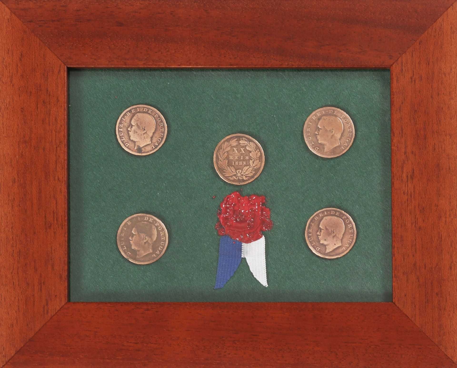 Moedas: 20 Reis - Rei D. Carlos I