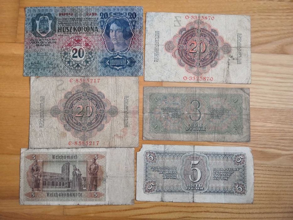 Banknoty mix Cesarstwo Niemiec, Austro-Węgry, Rosja i Rzesza