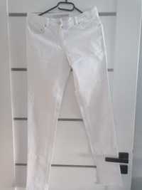 Białe spodnie dżinsowe+spodnica