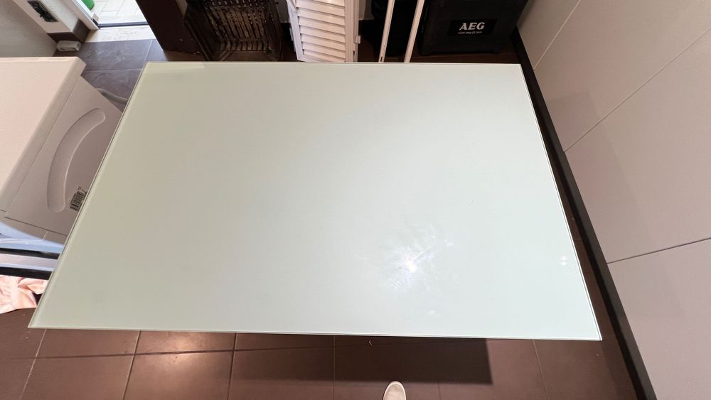 mesa cozinha vidro estansivel