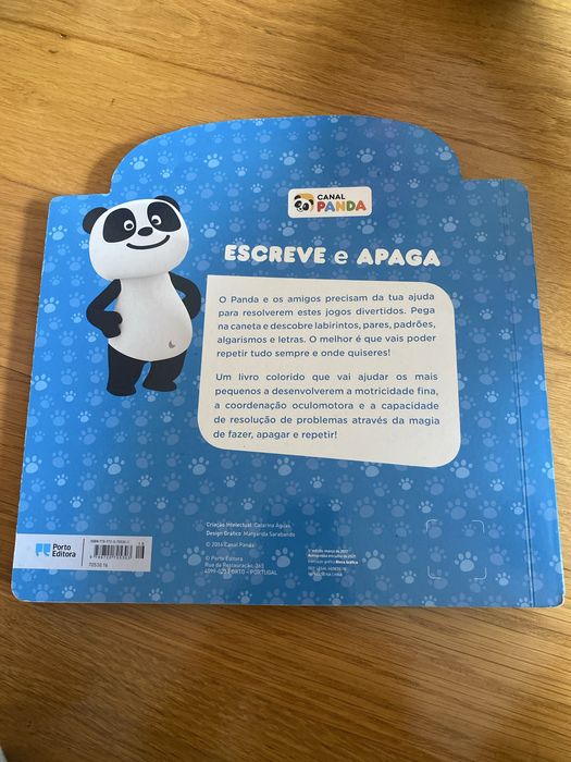 Livro Canal Panda Escreve e apaga
