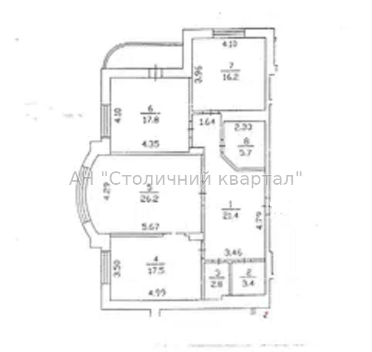 Трикімнатна сучасна велика квартира на вул. Ніжинській, 5. Торг
