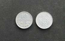 Moedas de 10 Centavos de Alumínio