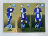 Cromo Kylian Mbappe, Neymar e Lionel Messi PSG Fifa 365 Panini Gold