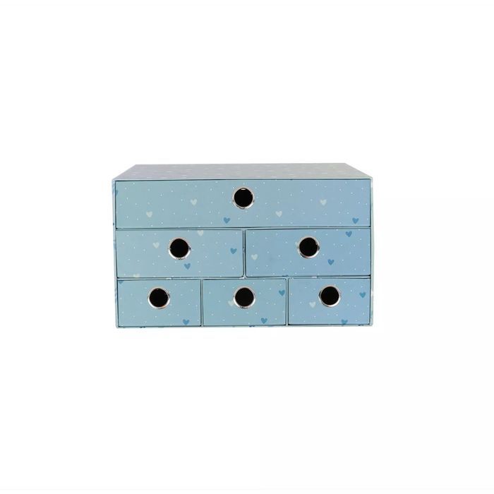 Pudełko na biurko z 6 szufladkami Sweet Blue. EV-Corp PAP