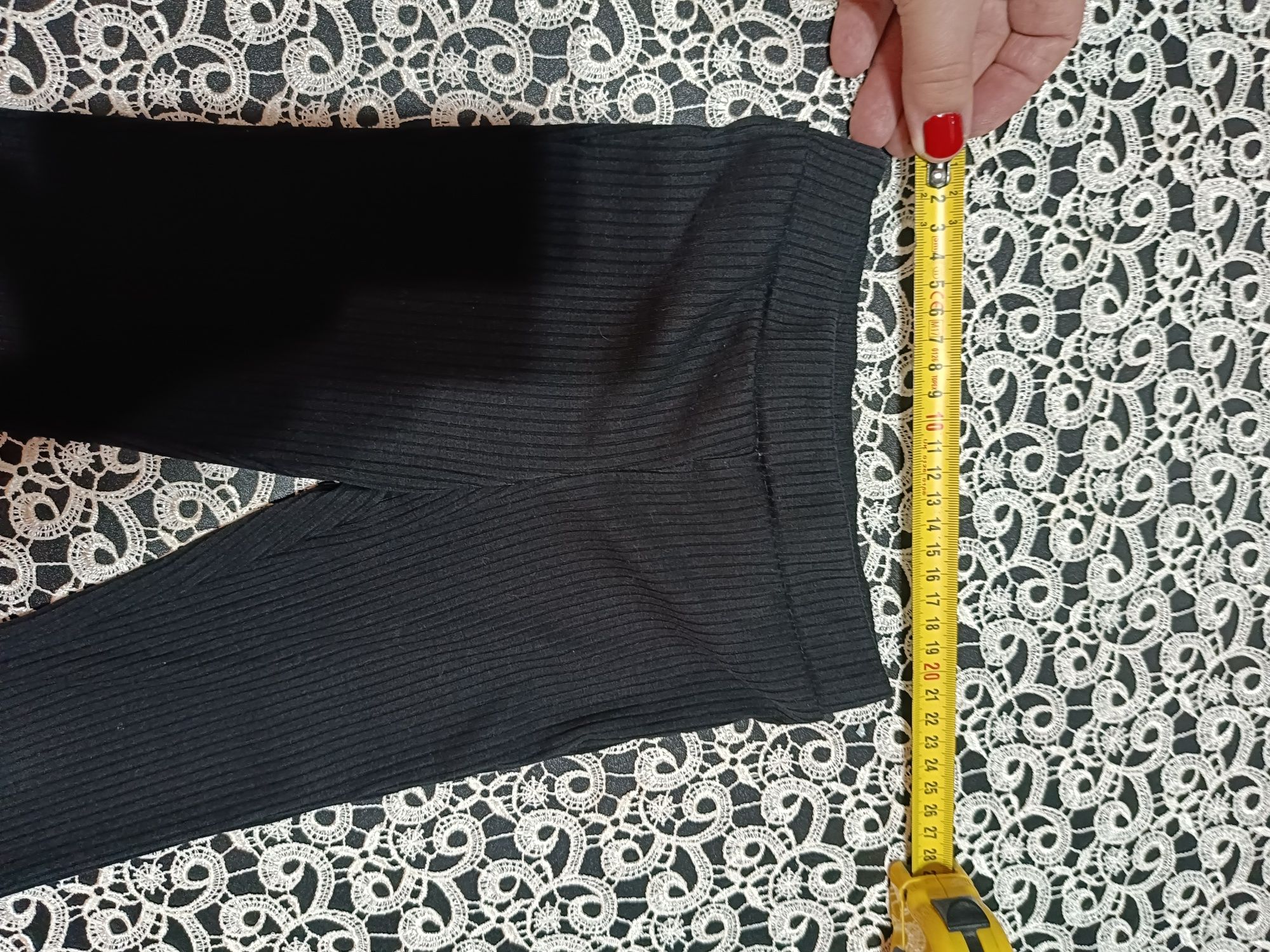 Legginsy dzwony prążek 104
