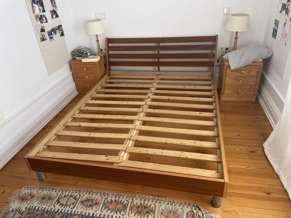 Cama casal em madeira 1,60x2,00