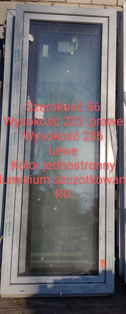Okno 79x226 brąz czekoladowy 40%
