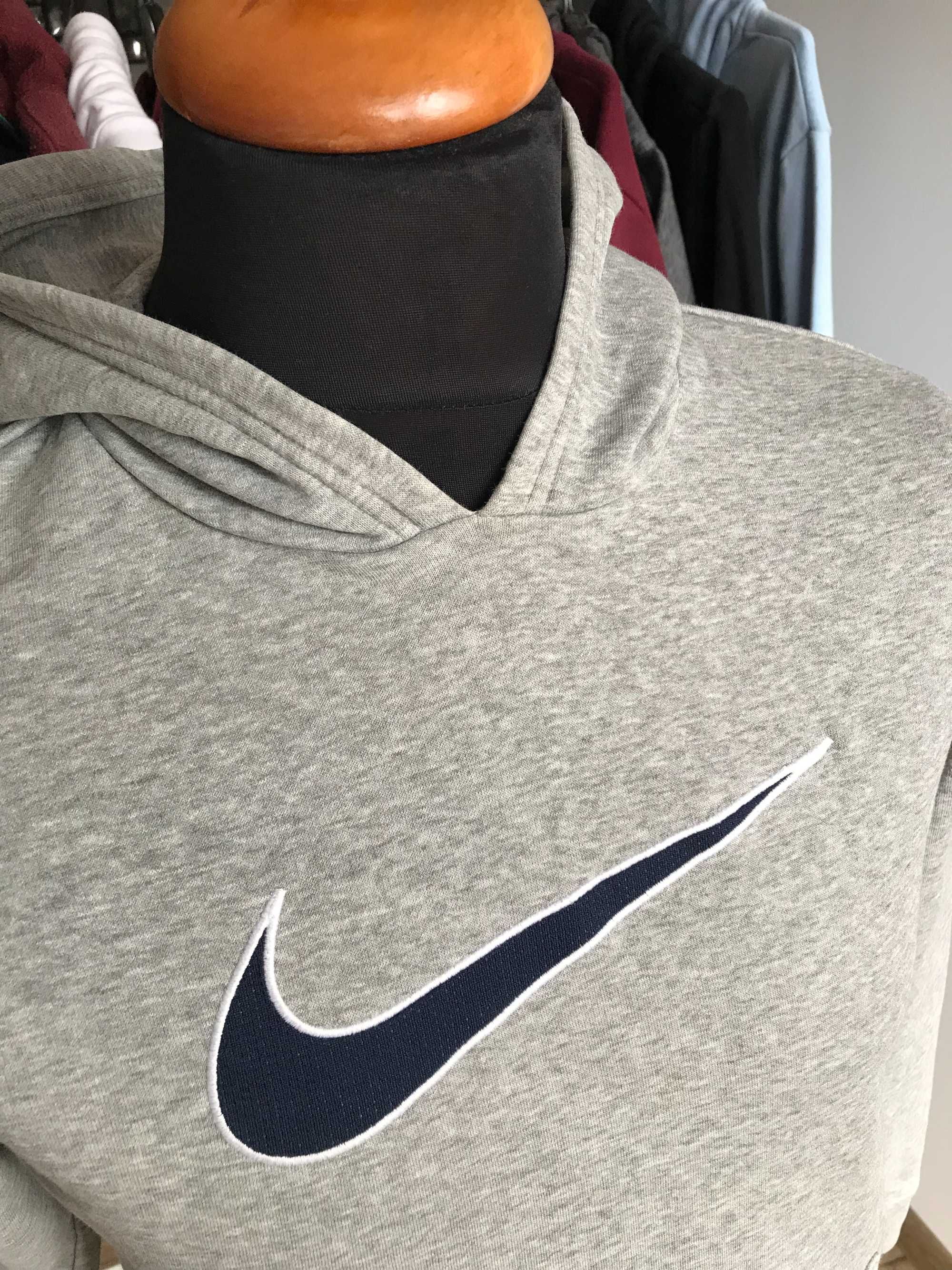 Bluza hoodie Nike "swoosh" central logo rozm.  S vintage