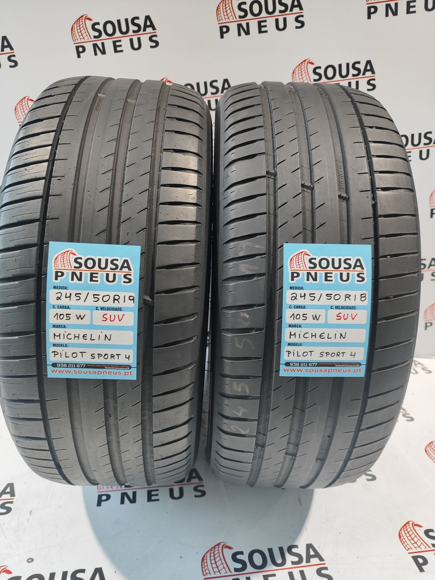 2 pneus semi novos 245-50R19 Michelin - Oferta dos Portes
