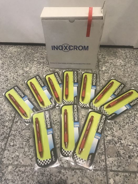 Esferográfica Inoxcrom Vermelha 100 Unidades