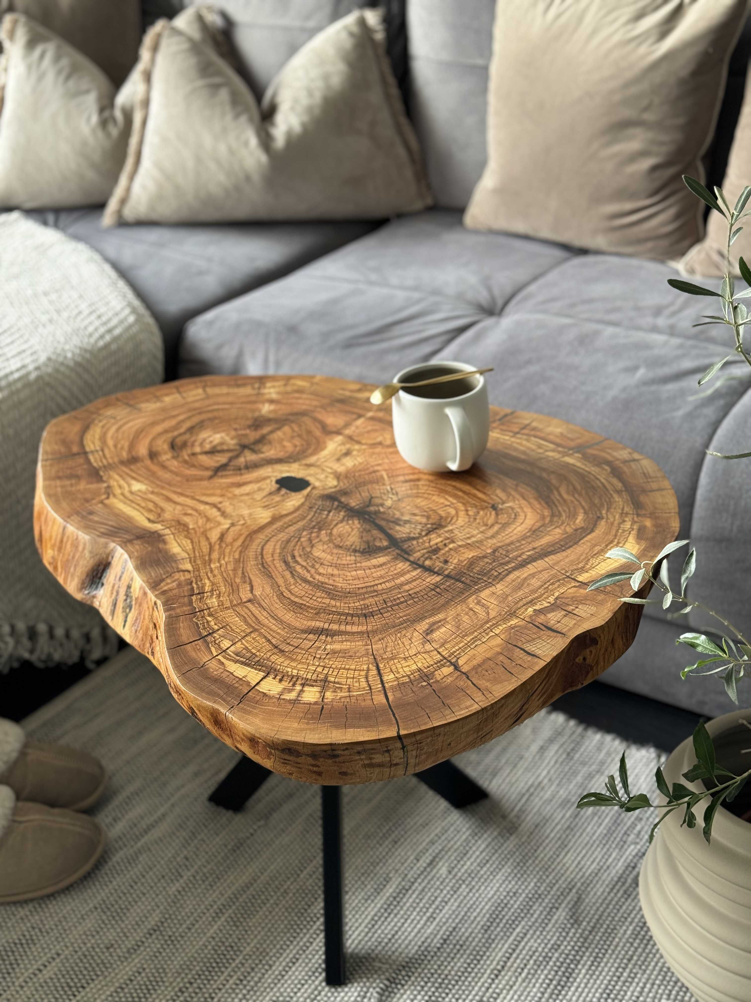 Wyjątkowy stolik/stół kawowy drewniany oliwny z Włoch