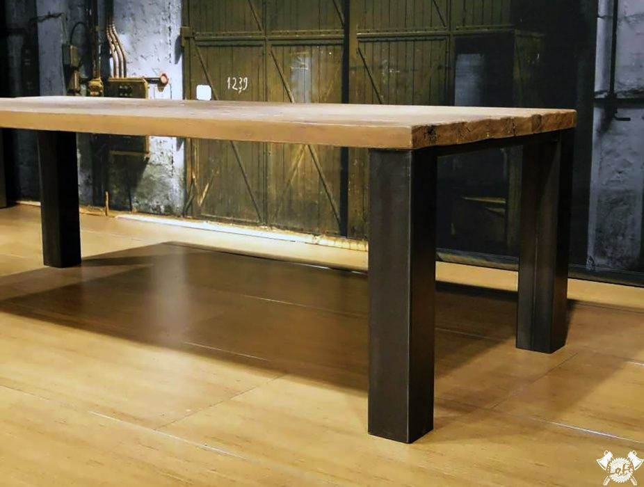 Stół loftowy stół industrialny SIMPLE loft stare drewno
