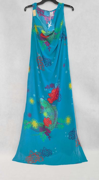 Sukienka maxi długa koktajlowa letnia na ramiączkach M 38 SU0017