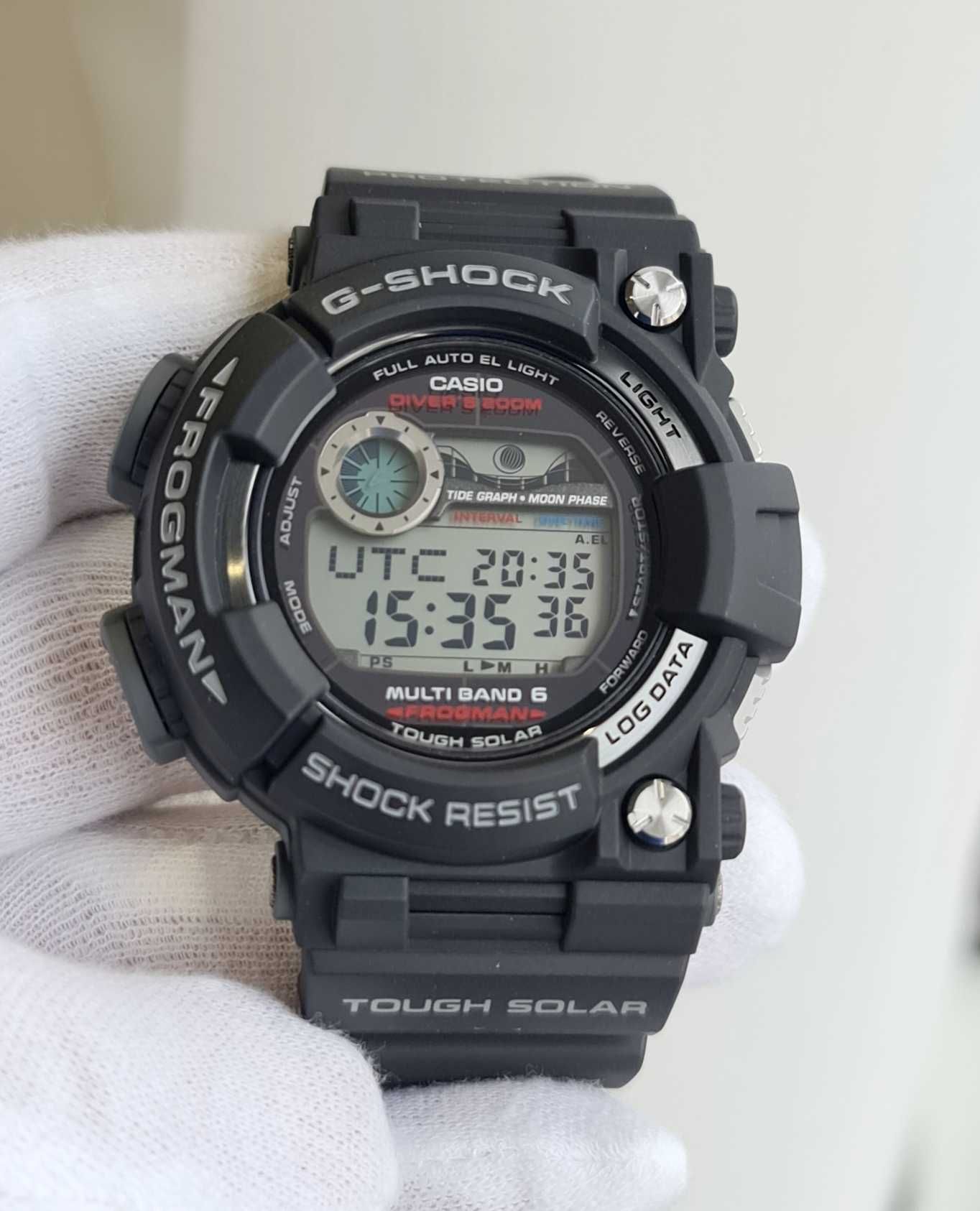 Чоловічий годинник часы Casio G-Shock Frogman GWF-1000-1CR Solar код 2