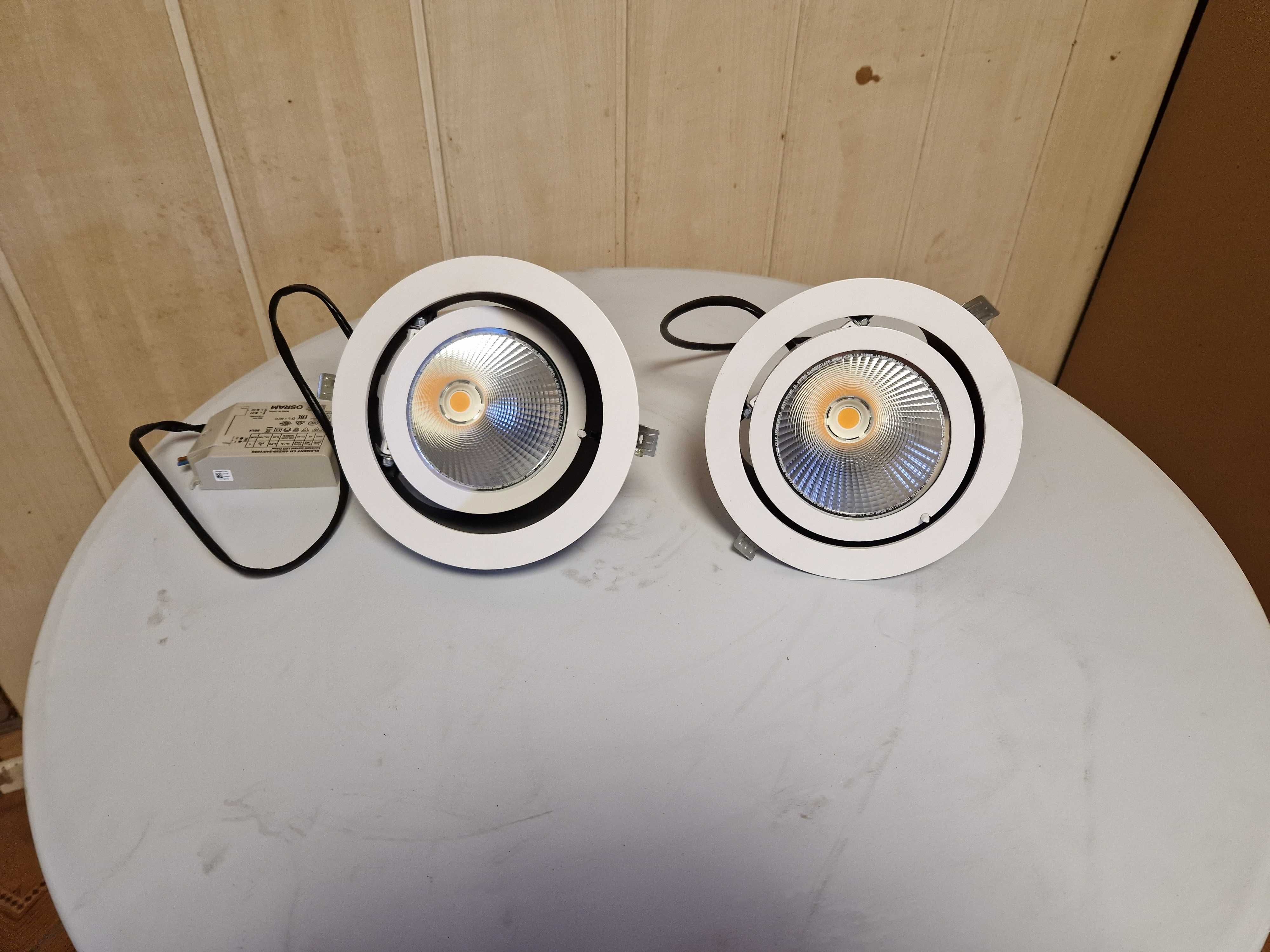 Lampa LED Podtynkowa  Oprawa oświetlenie Sklepowe 36W 3000K +Zasilacz