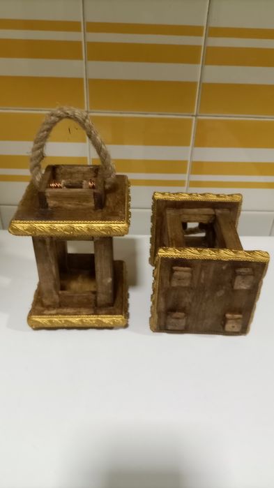 Lanternas estilo rústico suporte velas e de parede