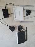 Router zestaw trzy szt. Plus switch tp link, netis, mercusys