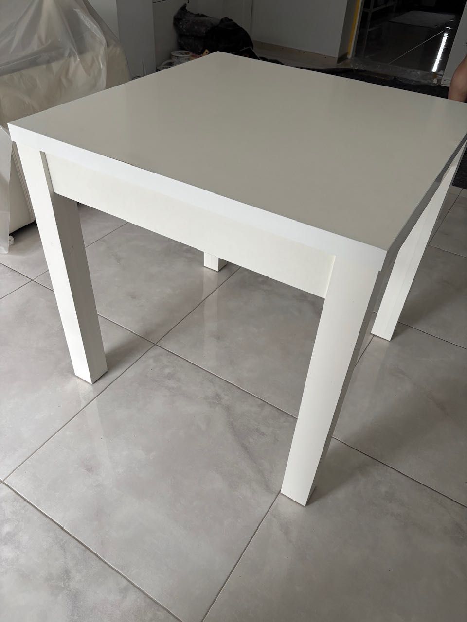 Stół biały mat kuchenny 80x80