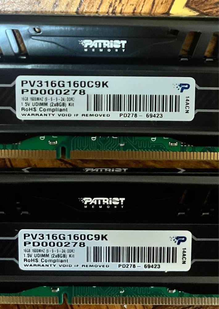 Patriot Viper DDR3 16gb комплект ігрової оперативної памʼяті