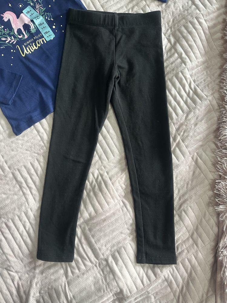 Rozm 116 leginsy H&M + nowa bluzeczka