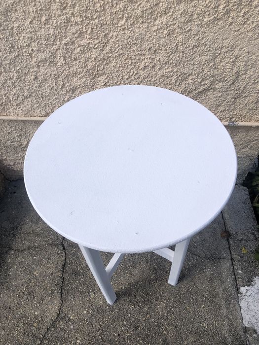 Mesa restaurada, branca!