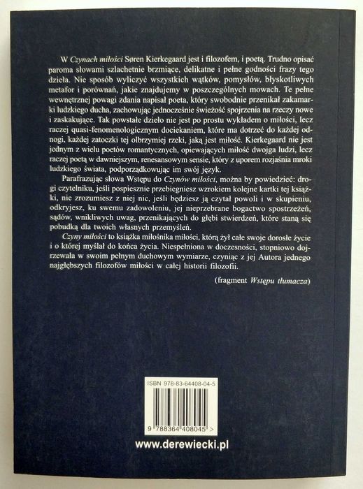 Czyny miłości, KIERKEGAARD, nowa książka! UNIKAT!