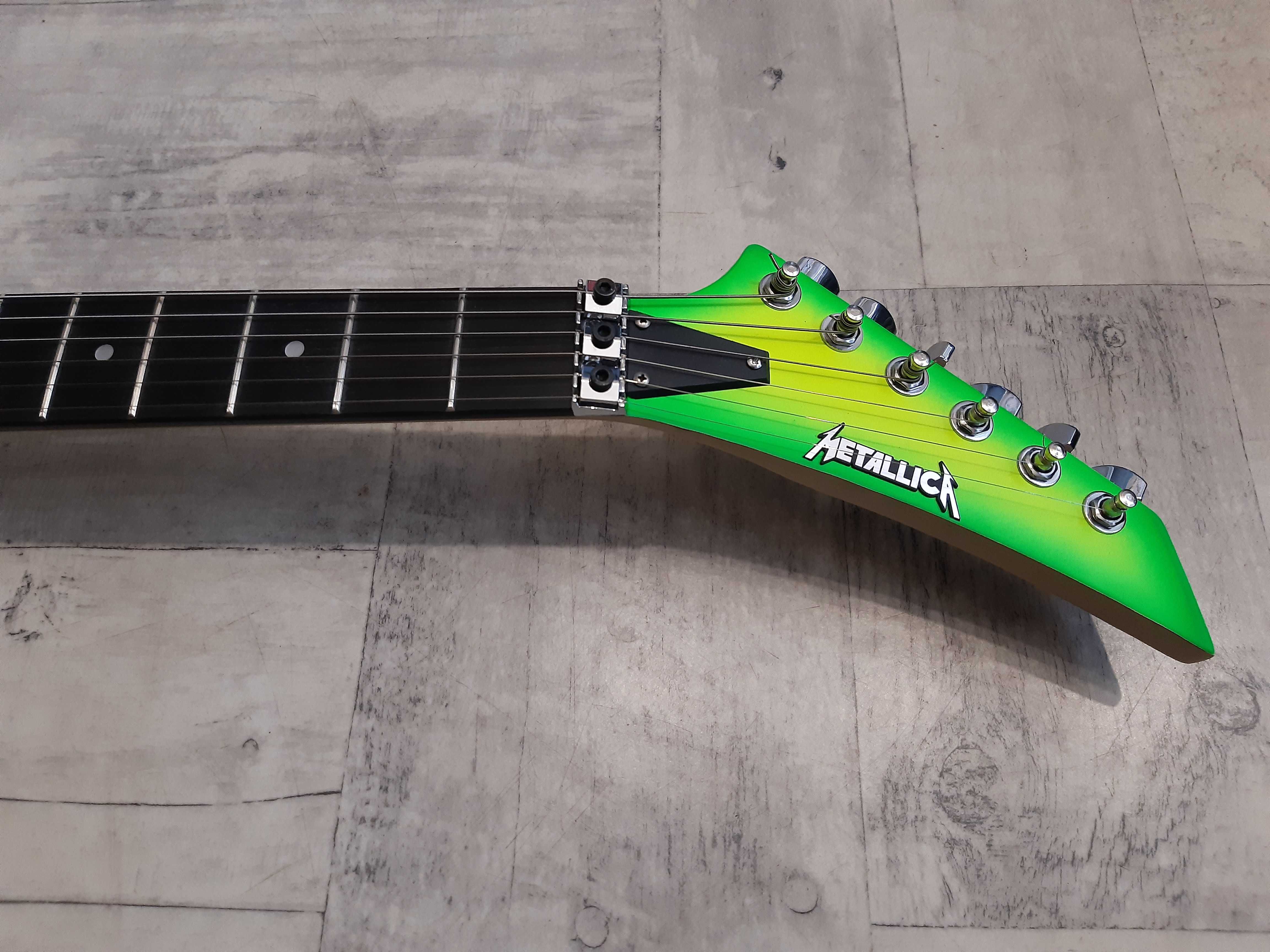 Gitara  do Metalu V-ka -yellow-green neon - wysyłka Gratis lub zamiana