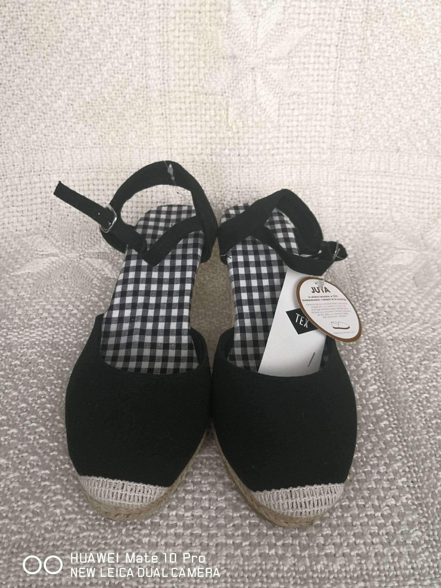 Espadryle sandały tekstylne juta boho 37