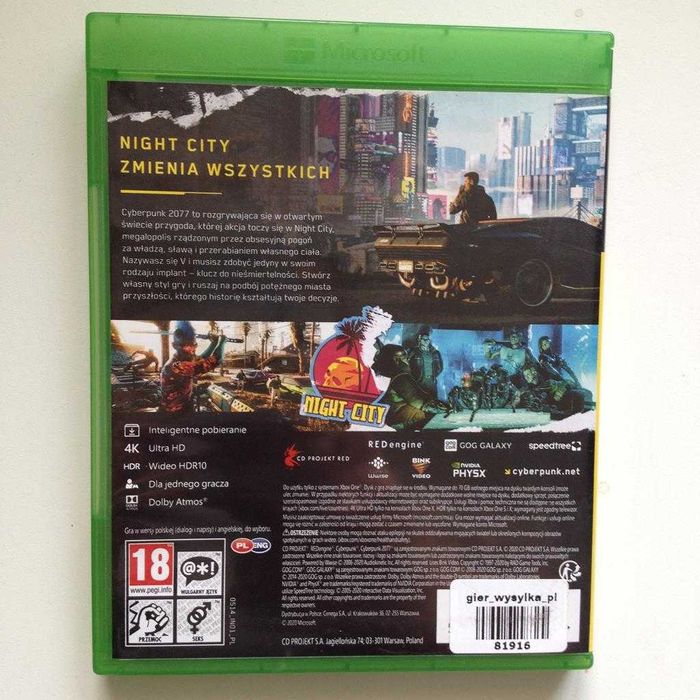 Cyberpunk 2077 XOne PL Slep W-wa Ursynów