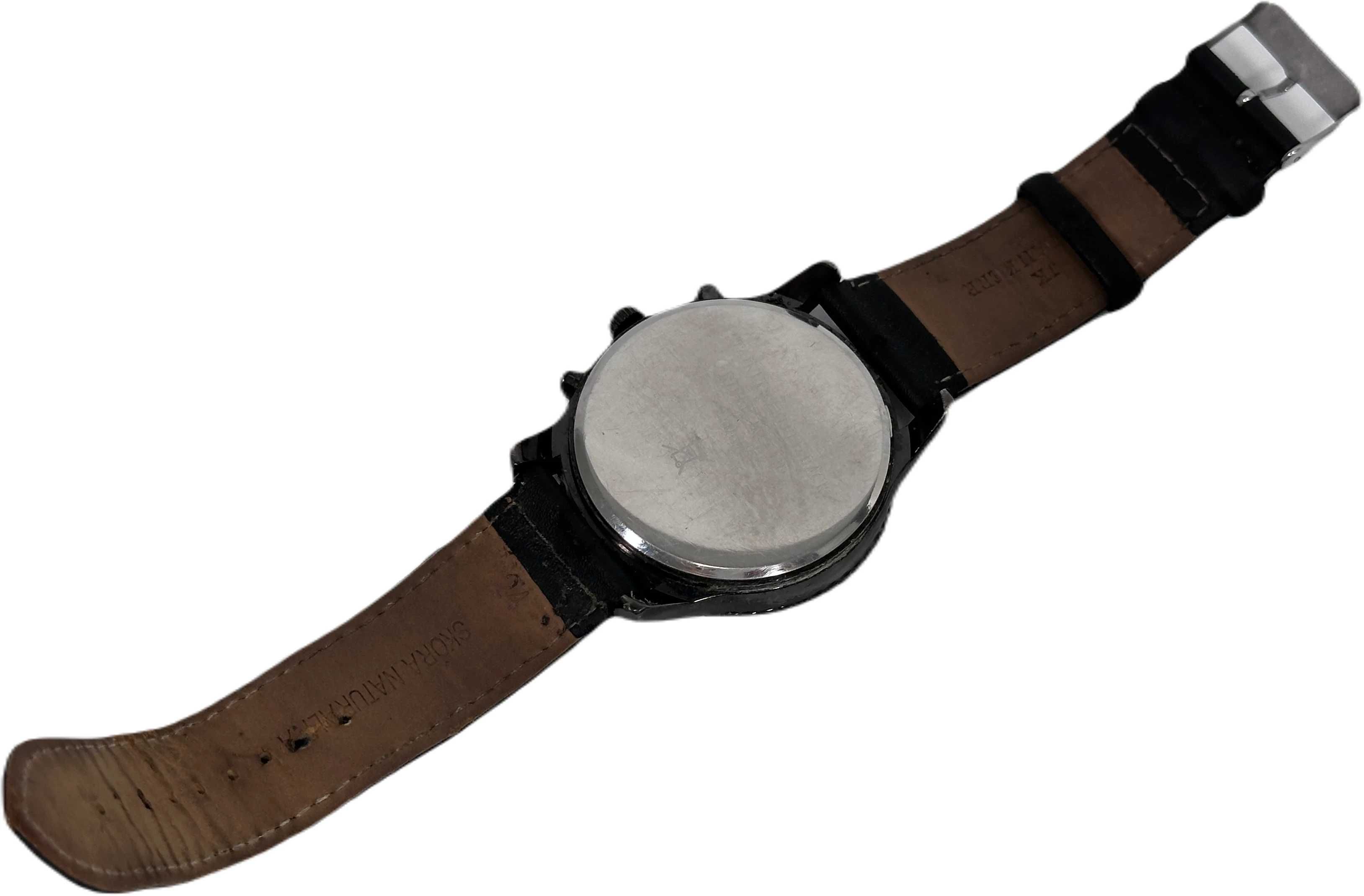 Elegancki zegarek damski czarny River Island z cyrkoniami