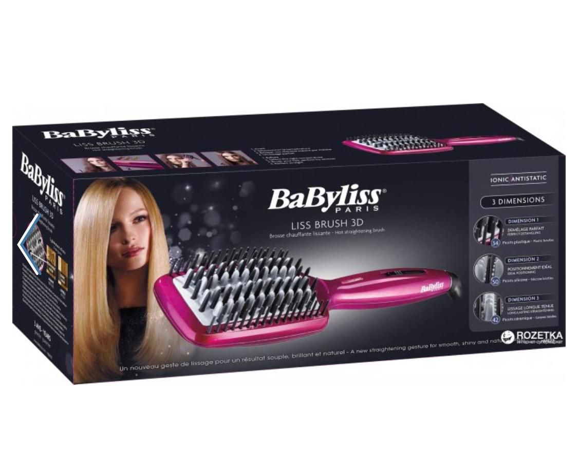 Расческа-выпрямитель для волос BABYLISS.  HSB100E