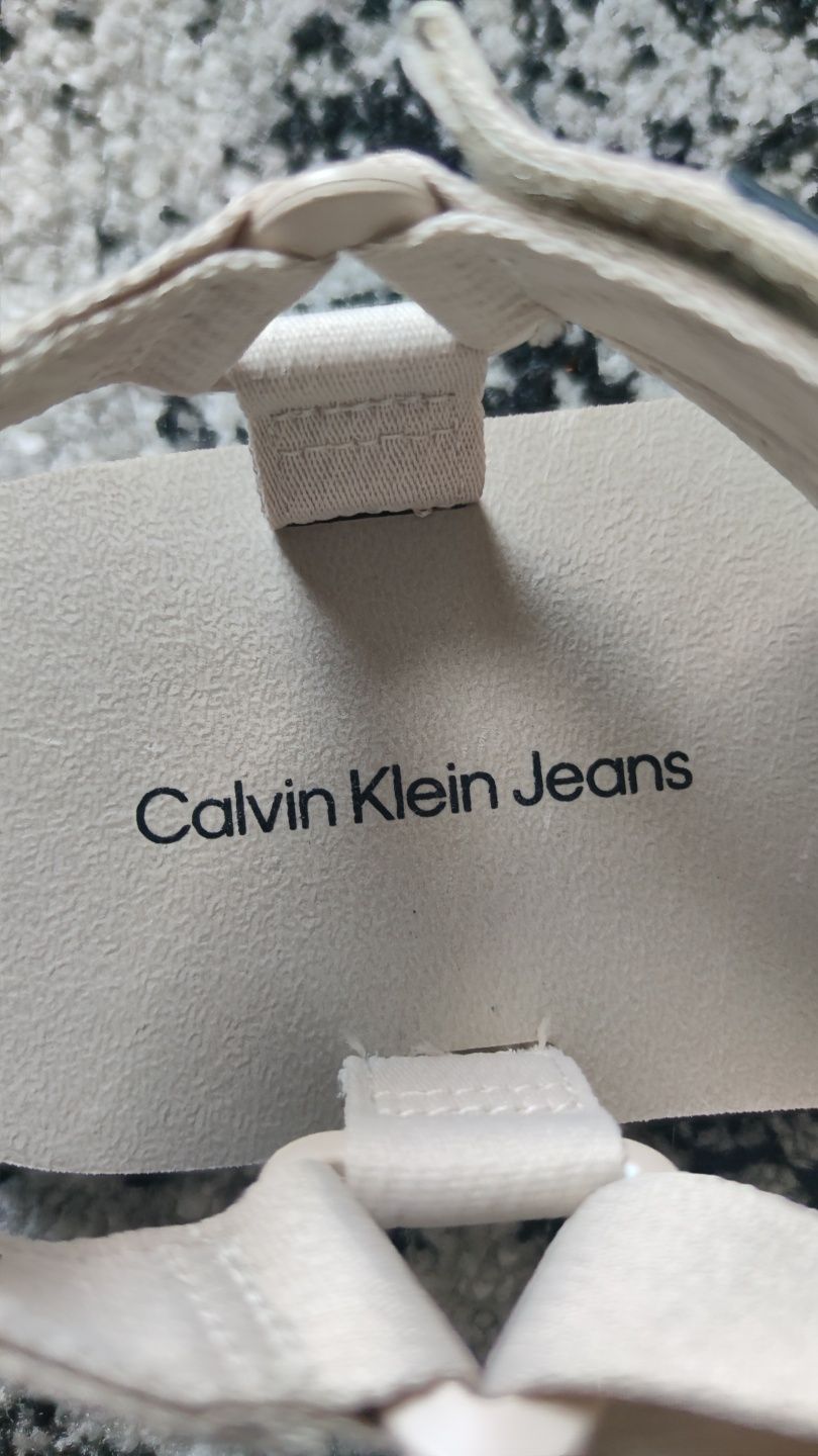Calvin klein jeans босоніжки prefresato webbing strap badge оригінал.