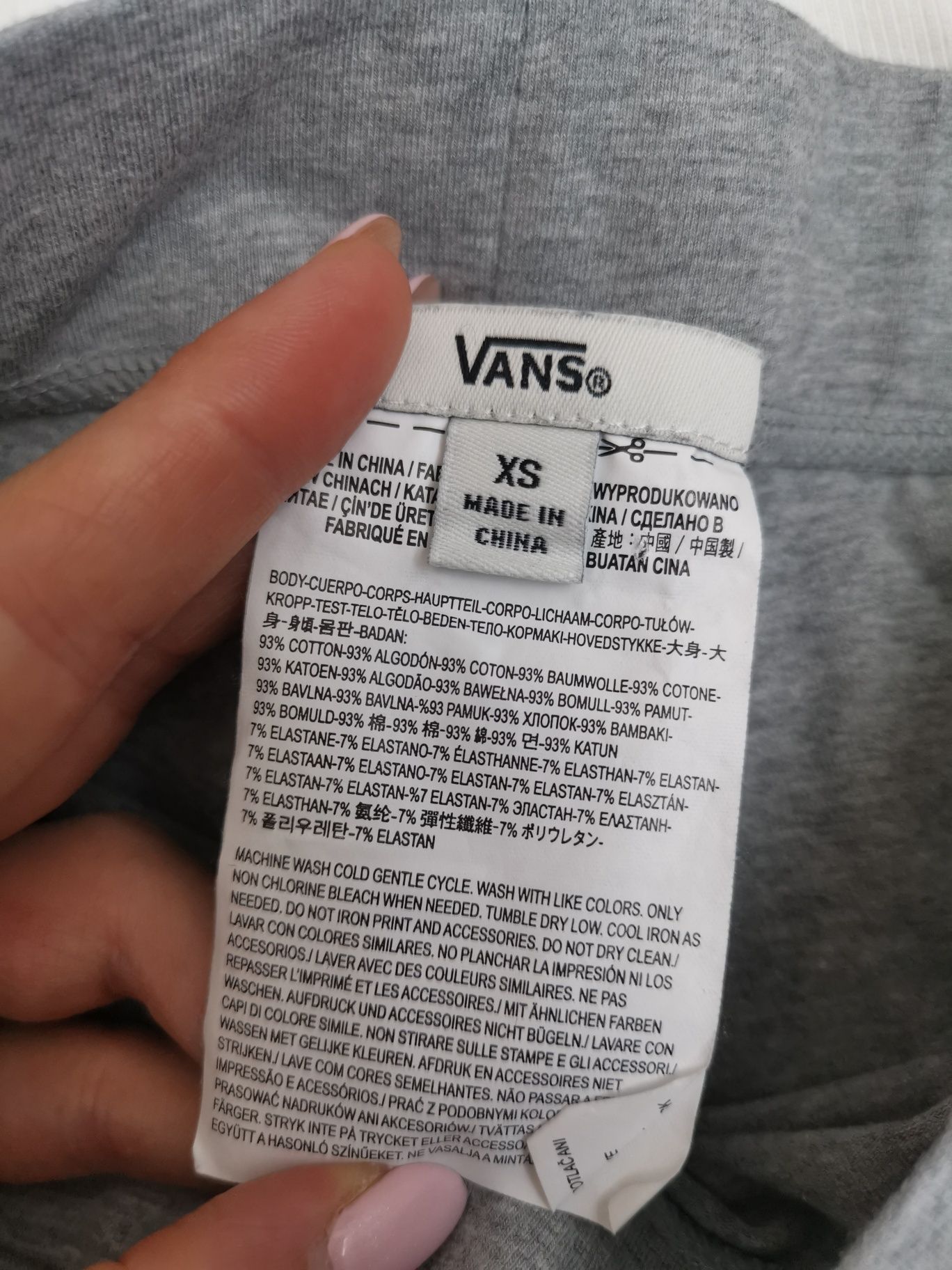 Kolarki Vans XS damskie szare grey bawełna elastan bdb